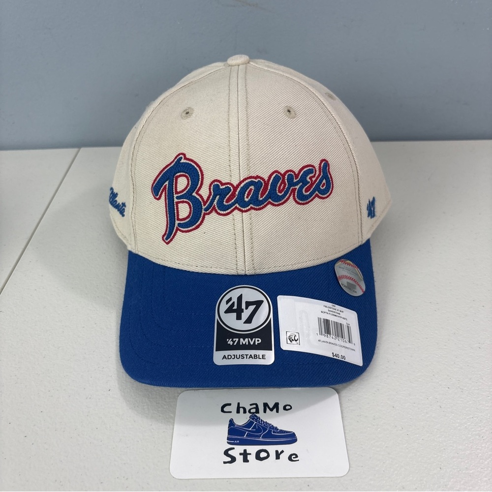 '47 Atlanta Braves Fieldstone MVP Adjustable Hat/Cap Sandstone Adult New w/Tags